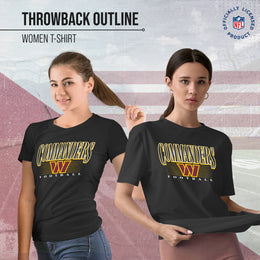 Washington Commanders NFL Womens Overtime Blueprint Tag-Less T-Shirt - Black