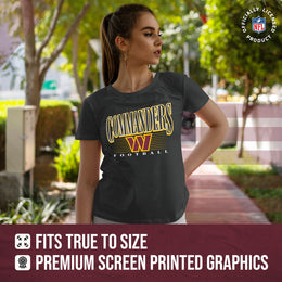 Washington Commanders NFL Womens Overtime Blueprint Tag-Less T-Shirt - Black