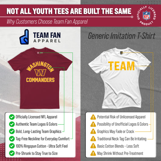 Washington Commanders NFL Youth Gameday Football T-Shirt - Maroon