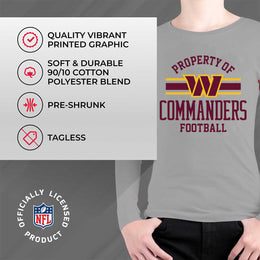 Washington Commanders NFL Youth Property Of Crew Sweatshirt - Sport Gray