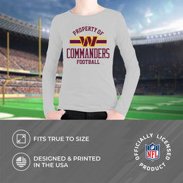 Washington Commanders NFL Youth Property Of Crew Sweatshirt - Sport Gray