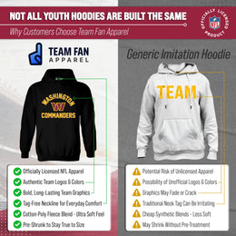 Washington Commanders NFL Youth Gameday Hooded Sweatshirt - Black
