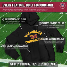Washington Commanders NFL Youth Gameday Hooded Sweatshirt - Black