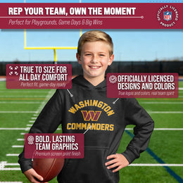 Washington Commanders NFL Youth Gameday Hooded Sweatshirt - Black