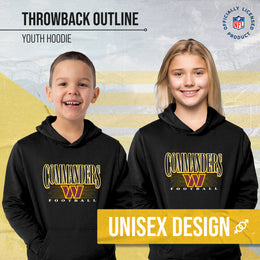 Washington Commanders NFL Youth Overtime Blueprint Football Fleece Hooded Sweatshirt - Black