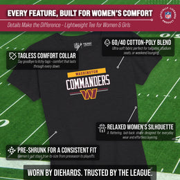 Washington Commanders NFL Women's Team Block Charcoal Tagless T-Shirt - Charcoal