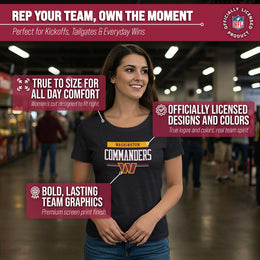 Washington Commanders NFL Women's Team Block Charcoal Tagless T-Shirt - Charcoal