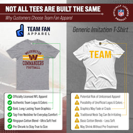 Washington Commanders NFL Adult Short Sleeve Team Stripe Tee - Sport Gray