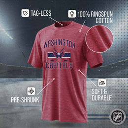 Washington Capitals NHL Adult Faceoff Tag-Less T-Shirt - Red
