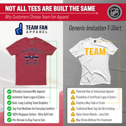 Washington Capitals NHL Adult Faceoff Tag-Less T-Shirt - Red