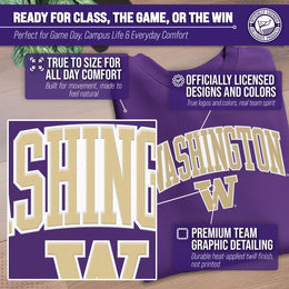 Washington Huskies NCAA Adult Tackle Twill Crewneck Sweatshirt - Purple