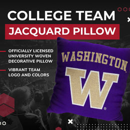 Washington Huskies NCAA Decorative Pillow - Purple