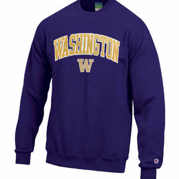 Washington Huskies Adult Tackle Twill Crewneck - Purple