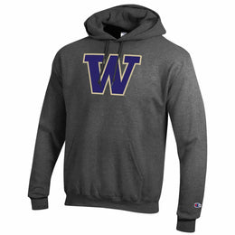 Washington Huskies Adult Mascot Fleece Hooded Sweatshirt - Charcoal