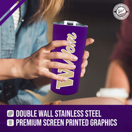 Washington Huskies NCAA Stainless Steel Travel Tumbler for Mom - Purple