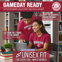 Washington State Cougars NCAA Adult Gameday Cotton T-Shirt - Cardinal