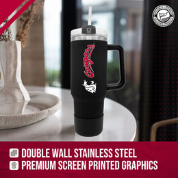 Washington State Cougars College & University 40 oz Travel Tumbler With Handle - Black