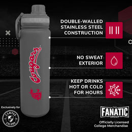 Washington State Cougars NCAA Stainless Steel Water Bottle - Sport Gray