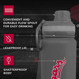 Washington State Cougars NCAA Stainless Steel Water Bottle - Sport Gray