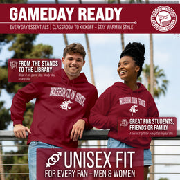 Washington State Cougars Adult Arch & Logo Soft Style Gameday Hooded Sweatshirt - Cardinal