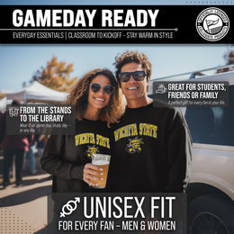 Wichita State Shockers Adult Arch & Logo Soft Style Gameday Crewneck Sweatshirt - Black