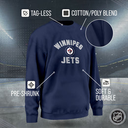 Winnipeg Jets Adult NHL Gameday Crewneck Sweatshirt - Navy