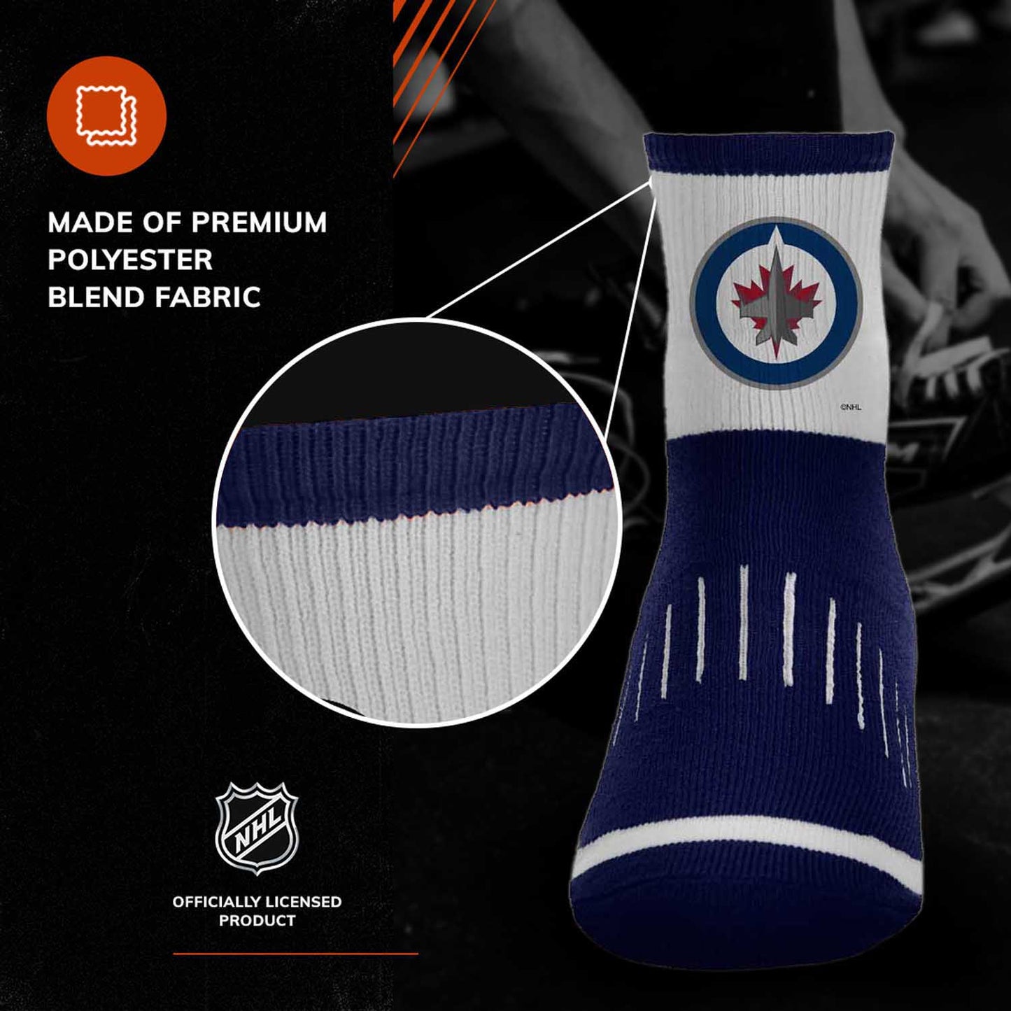 Winnipeg Jets NHL Youth Surge Socks - Navy
