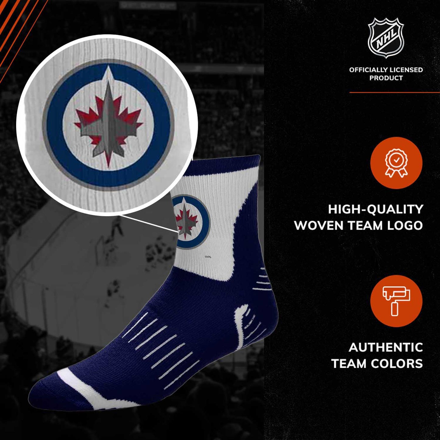 Winnipeg Jets NHL Youth Surge Socks - Navy