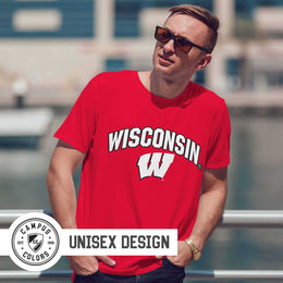 Wisconsin Badgers NCAA Adult Gameday Cotton T-Shirt - Red