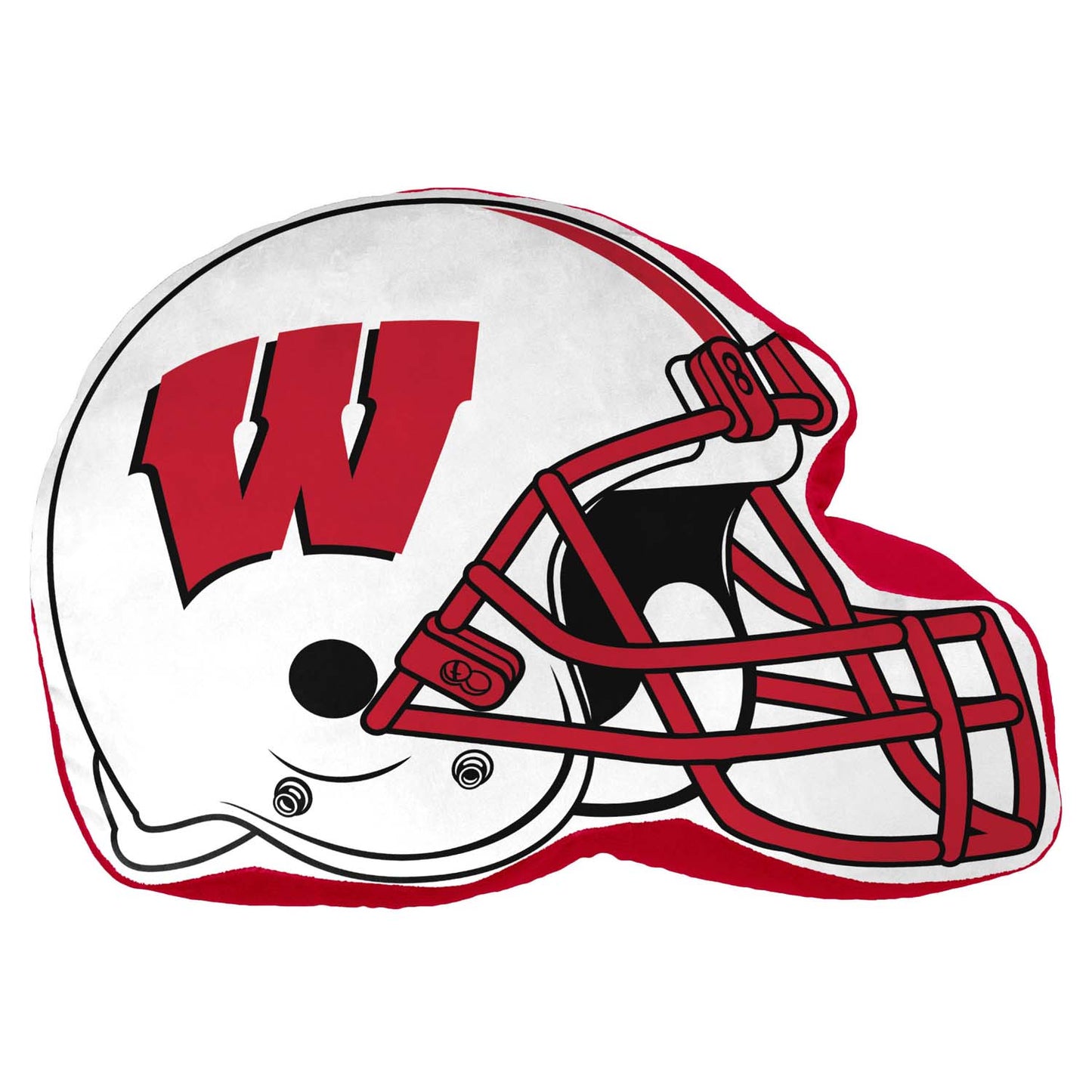 Wisconsin Badgers NCAA Helmet Super Soft Football Pillow - Red