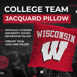 Wisconsin Badgers NCAA Decorative Pillow - Red