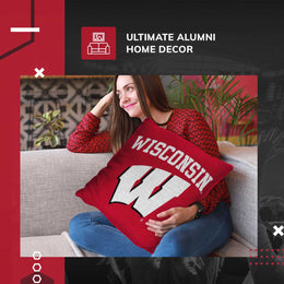 Wisconsin Badgers NCAA Decorative Pillow - Red