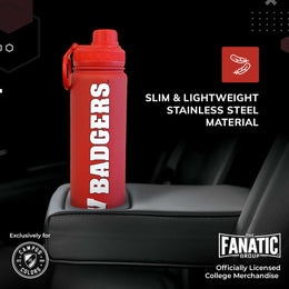 Wisconsin Badgers NCAA Stainless Steel Water Bottle - Red