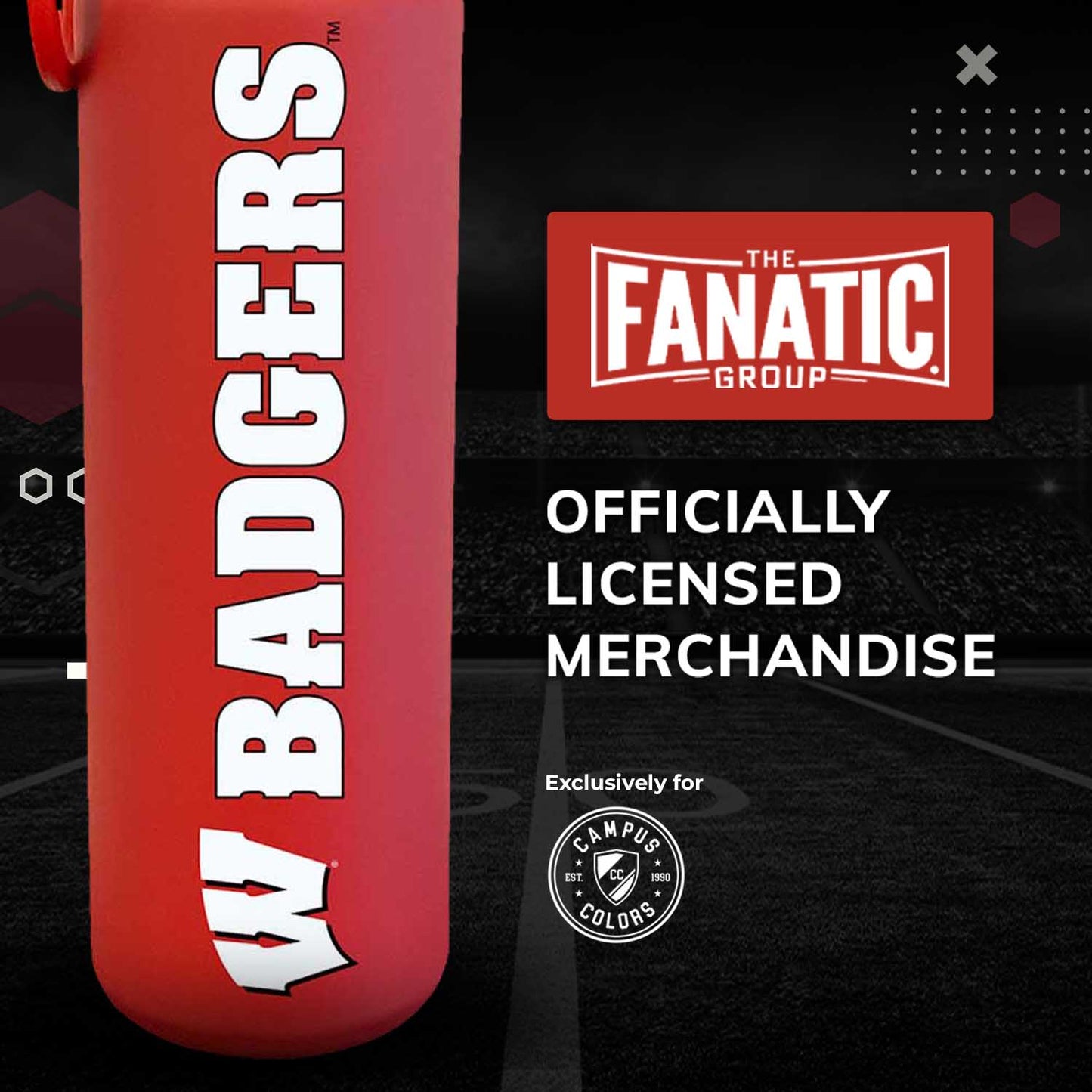 Wisconsin Badgers NCAA Stainless Steel Water Bottle - Red