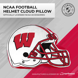 Wisconsin Badgers NCAA Helmet Super Soft Football Pillow - Red