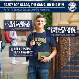 West Virginia Mountaineers NCAA Adult Gameday Cotton T-Shirt - Navy