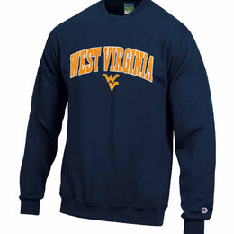 West Virginia Mountaineers Adult Tackle Twill Crewneck - Navy