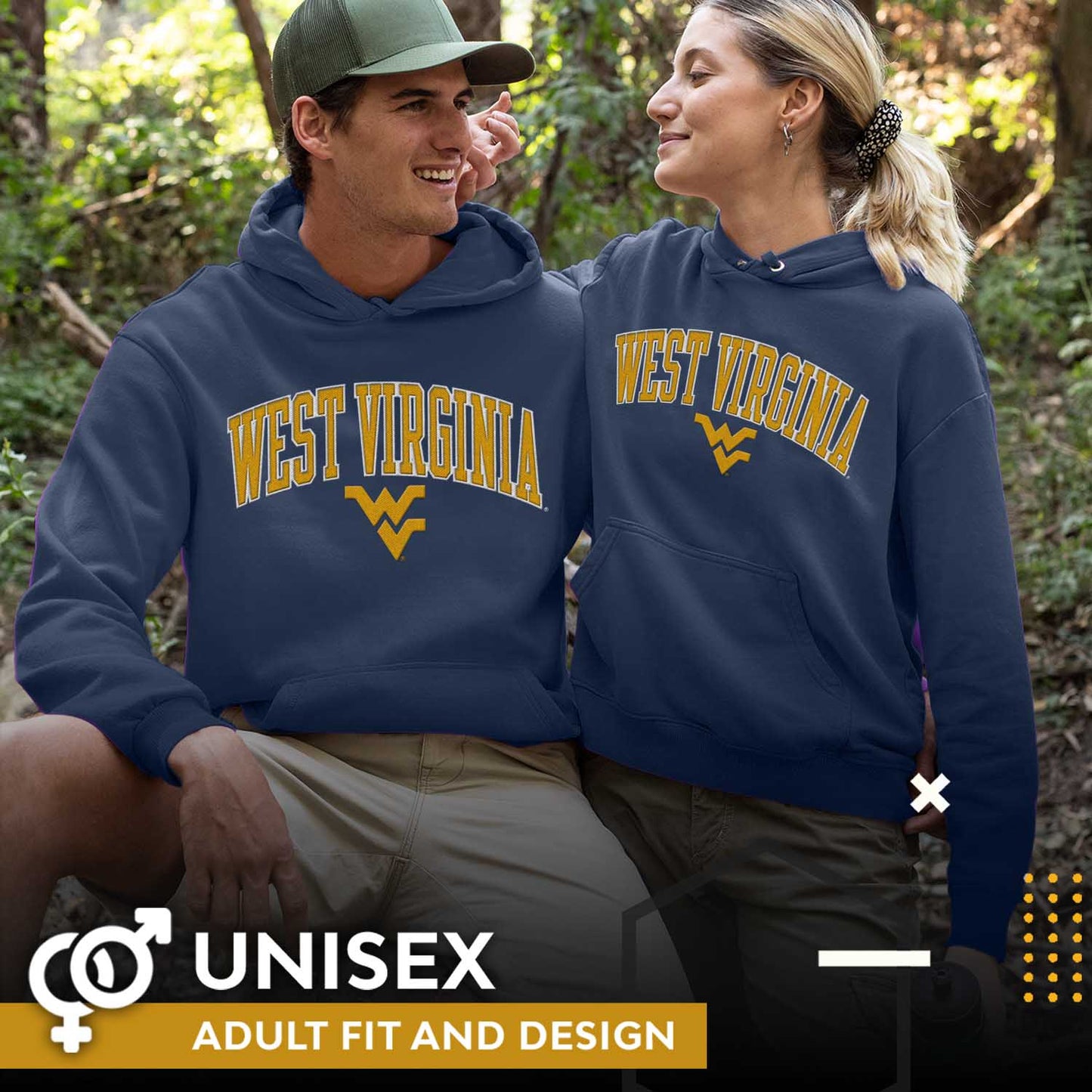 West Virginia Mountaineers NCAA Adult Tackle Twill Hooded Sweatshirt - Navy