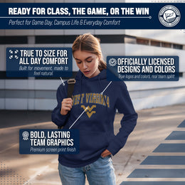 West Virginia Mountaineers Adult Arch & Logo Soft Style Gameday Hooded Sweatshirt - Navy
