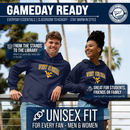 West Virginia Mountaineers Adult Arch & Logo Soft Style Gameday Hooded Sweatshirt - Navy