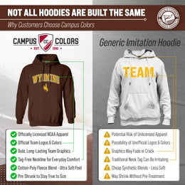 Wyoming Cowboys Adult Arch & Logo Soft Style Gameday Hooded Sweatshirt - Brown