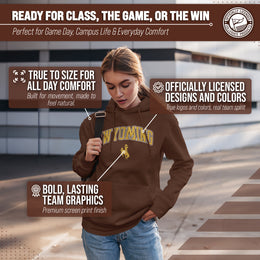 Wyoming Cowboys Adult Arch & Logo Soft Style Gameday Hooded Sweatshirt - Brown