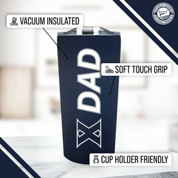 Xavier Musketeers NCAA Stainless Steel Travel Tumbler for Dad - Navy