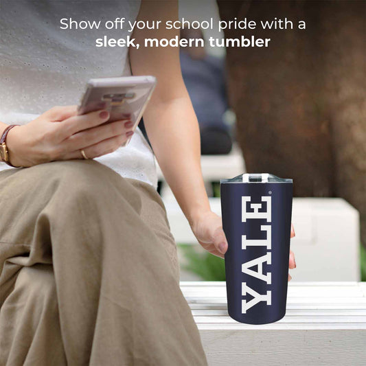 Yale Bulldogs NCAA Stainless Steel Tumbler perfect for Gameday - Navy