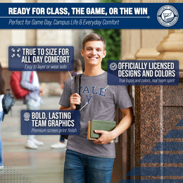 Yale Bulldogs NCAA Adult Gameday Cotton T-Shirt - Gray