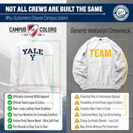 Yale Bulldogs Adult Arch & Logo Soft Style Gameday Crewneck Sweatshirt - White
