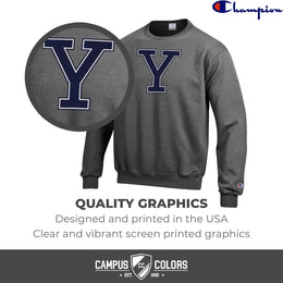 Yale Bulldogs Adult Mascot Fleece Crewneck - Charcoal