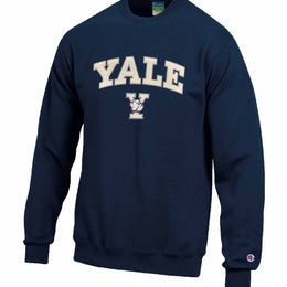 Yale Bulldogs Adult Tackle Twill Crewneck - Navy