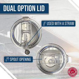 Yale Bulldogs NCAA Stainless Steel 20oz Roadie With Handle & Dual Option Lid With Straw - White