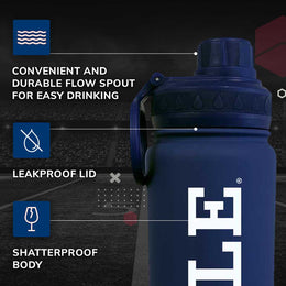 Yale Bulldogs NCAA Stainless Steel Water Bottle - Navy